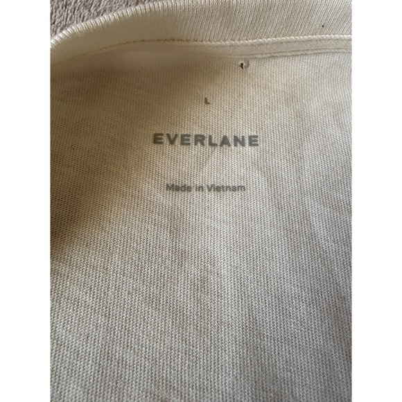 SOLD OUT Everlane Size Large The Organic Cotton Waisted T-Shirt Dress Midi White - Picture 6 of 8